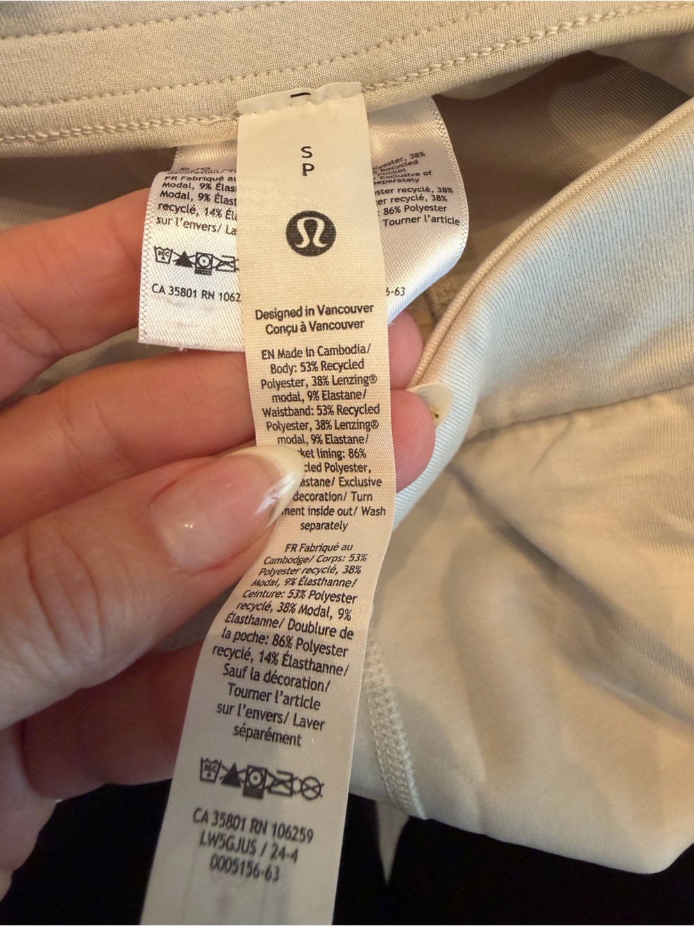 Lululemon Softstreme High-Rise Straight-Leg Pants Regular Bone Size Small - Picture 4 of 9